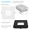 Luxrite 3 Inch Square Ultra Thin LED Recessed Downlight 5 CCT Selectable 2700K-5000K 8W 540LM Dimmable Black LR23754 LR23855-1PK - alternate 7
